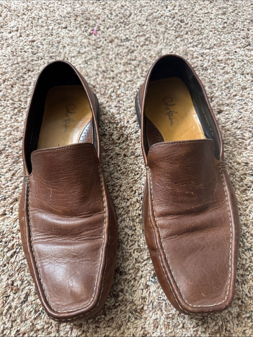 Cole Haan Brown Leather Slip-On Loafers — Classic Men's Loafers
